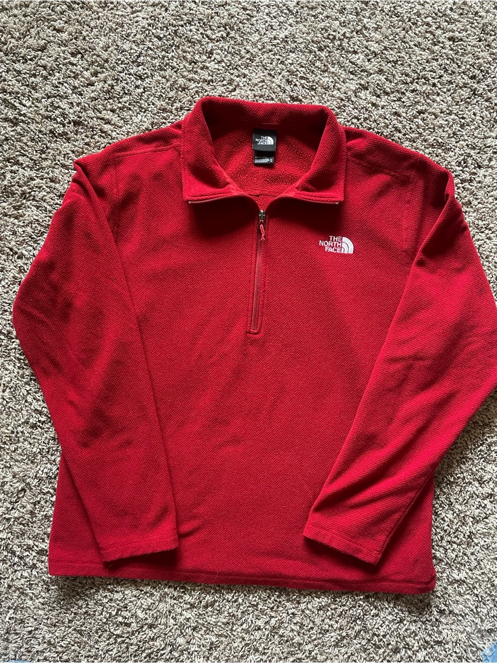 The North Face Half-Zip Pullover Red Men’s XL X-Large EUC